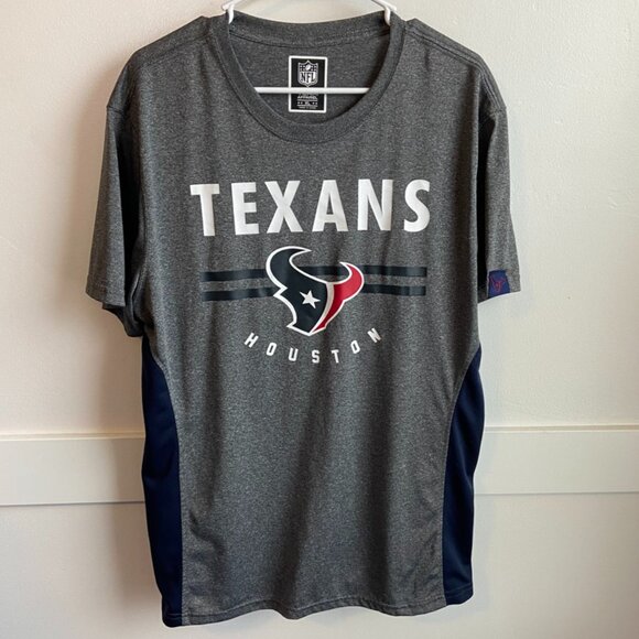 NFL Team Apparel Gray & Blue Houston Texans Short Sleeve Shirt - Picture 1 of 7
